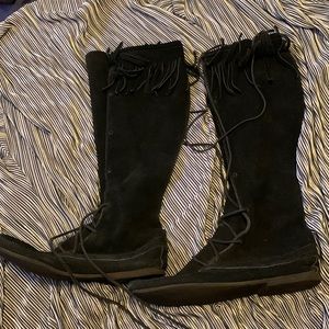 Minnetonka knee high moccasins
